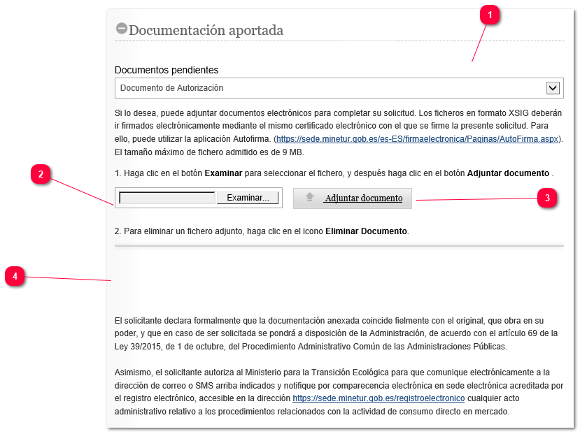 Documentación a aportar
