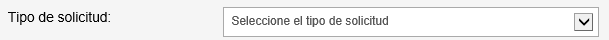 2. Filtro Tipo de solicitud