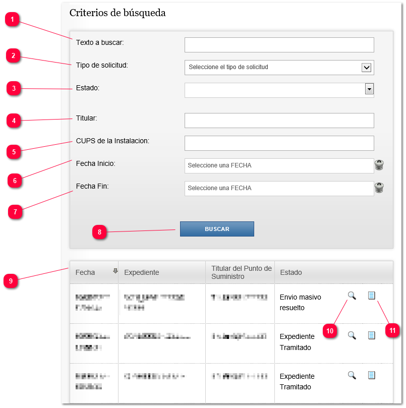 Filtro de búsquedas