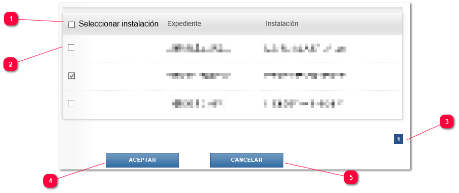 Grid de expedientes