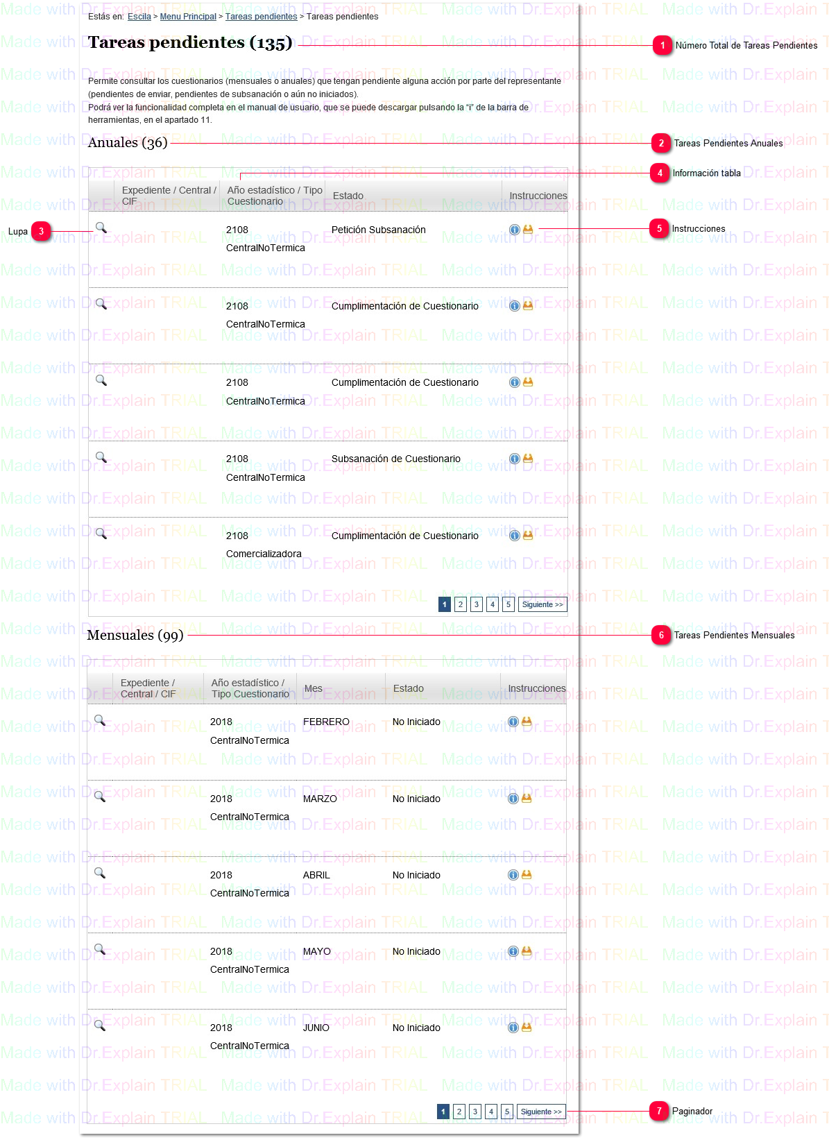 2.3.1 Acciones Pendientes
