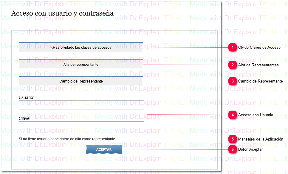 2.2.1 Acceso con usuario y contraseña
