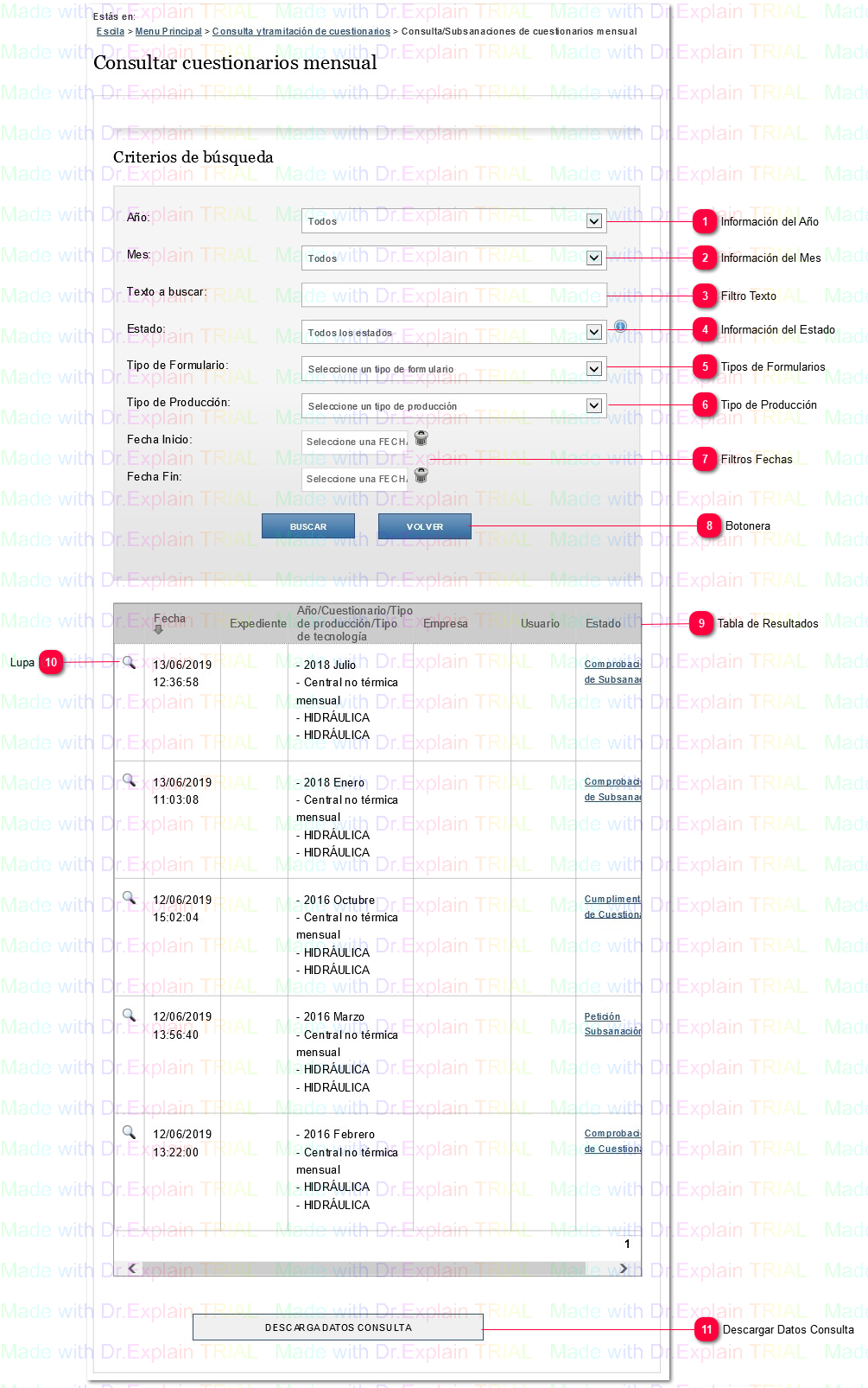 2.3.2.2 Consultar cuestionarios mensual