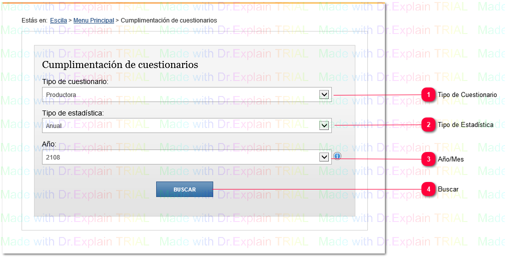 2.3.4 Cumplimentación de Cuestionario