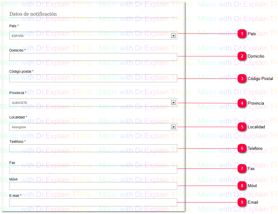2.2.1.2.1 Datos de Notificación