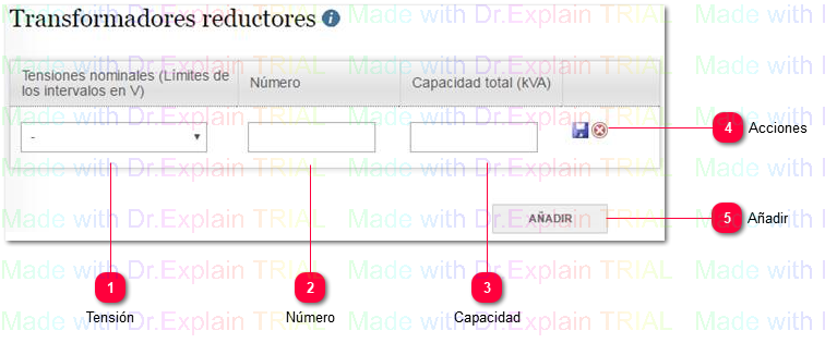 2.3.4.1.2.1 Introducción de datos de Transformadores