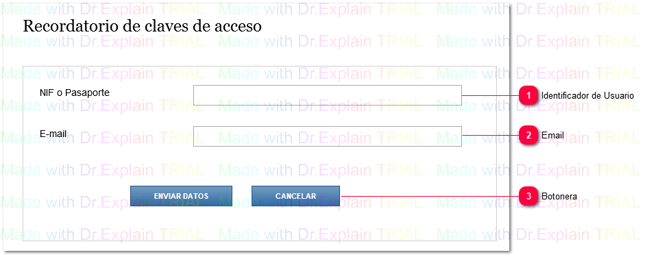 2.2.1.1 Olvido Claves de Acceso