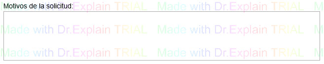2. Motivos de la Solicitud