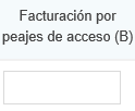 1. Facturación por peajes de acceso