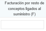 5. Facturación por resto de conceptos ligados al suministro