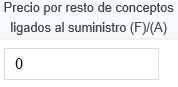 5. Precio por resto de conceptos ligados al suministro