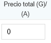 6. Precio total