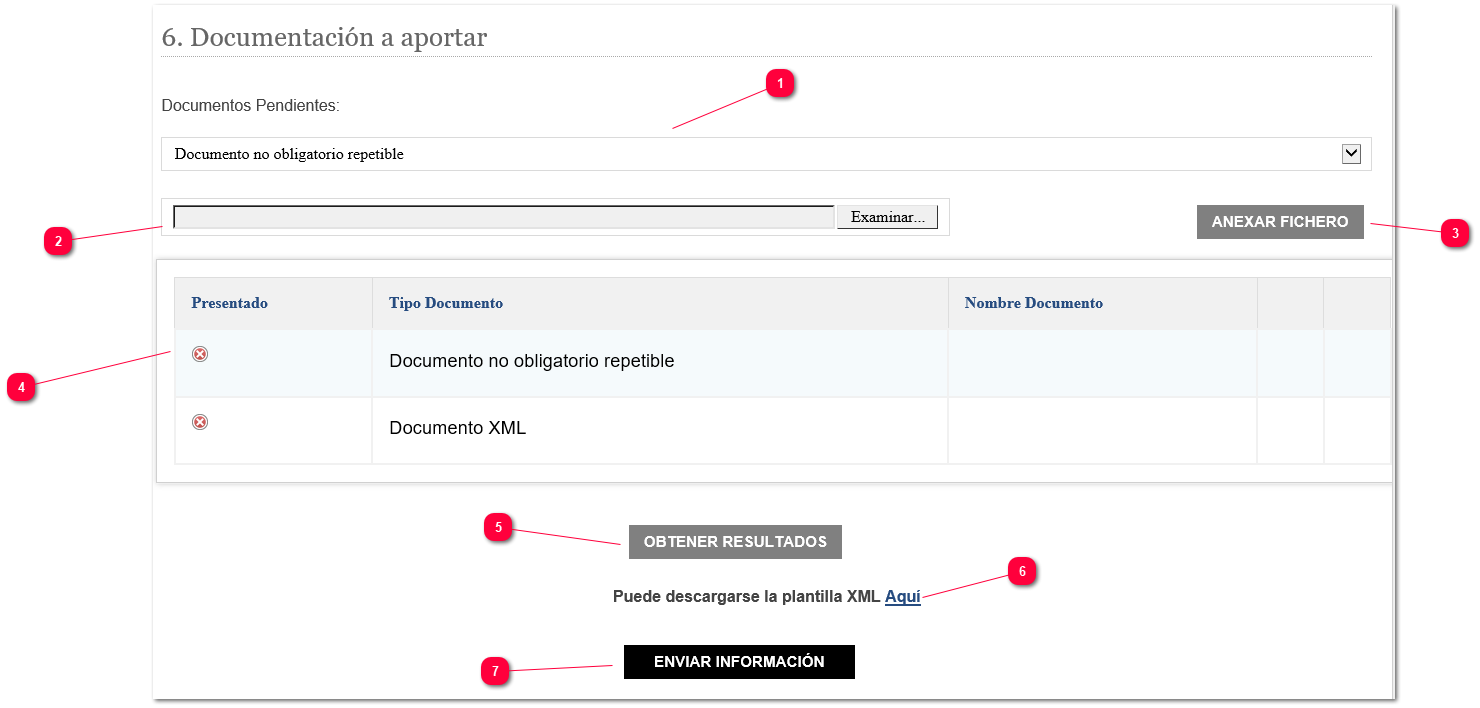 Documentación a aportar