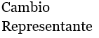 11. CAMBIO REPRESENTANTE